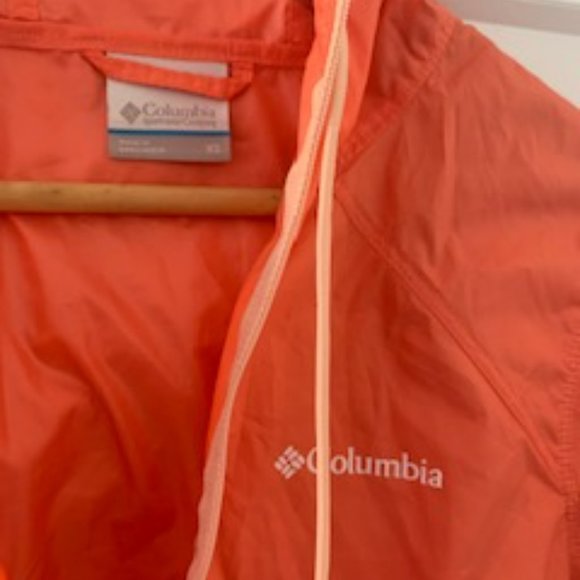 Ladies Columbia Rain Jacket - Coral XS - Picture 2 of 4